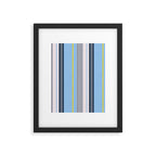 Cheerful Blue, Summer Stripes  Framed Art Print Gallery Image 6