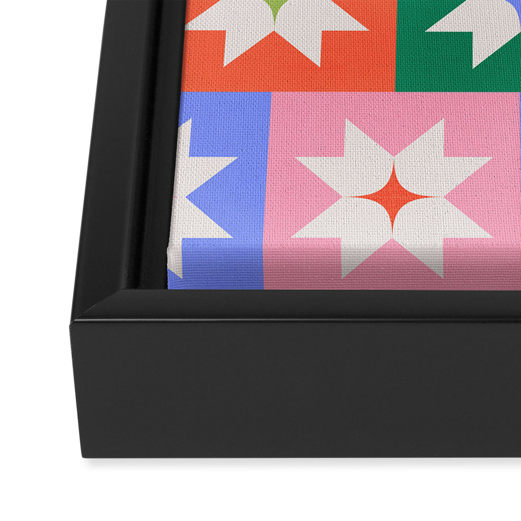 Cheerful Festive Stars Framed Canvas Print Gallery Image 3