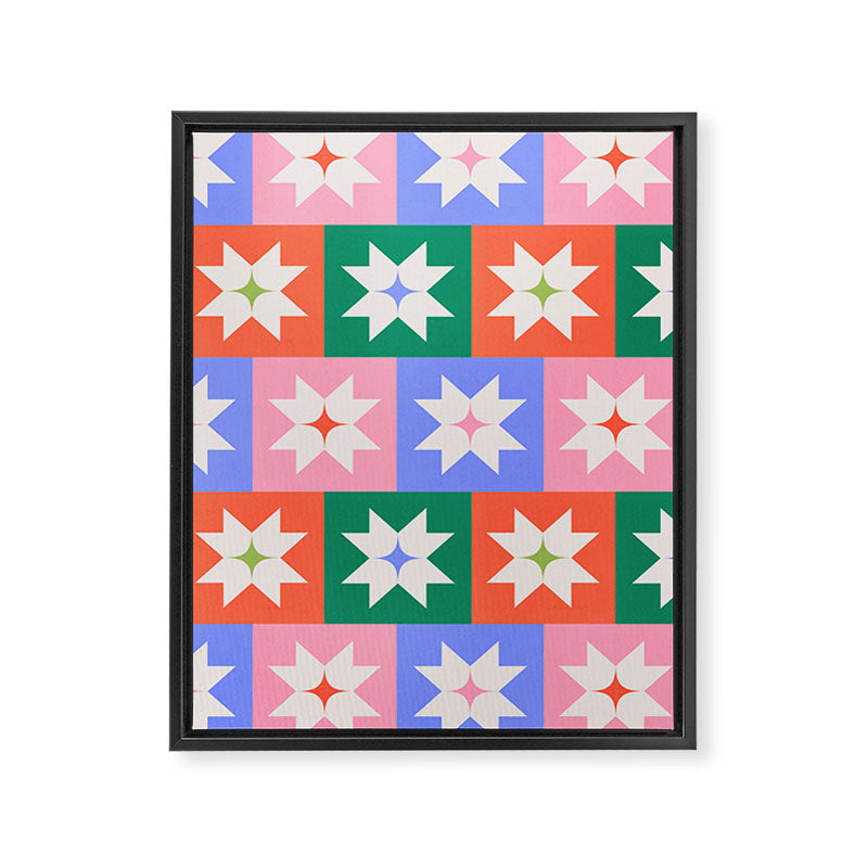Cheerful Festive Stars Framed Canvas Print Gallery Image 8