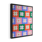 Cheerful Festive Stars Framed Canvas Print Gallery Image 2