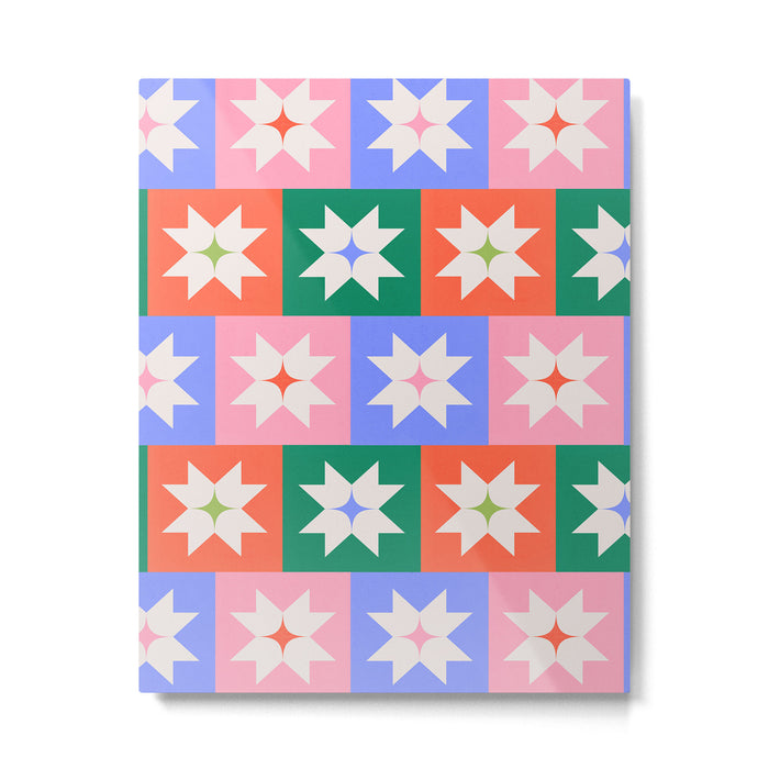 Cheerful Festive Stars Metal Print Gallery Image 1