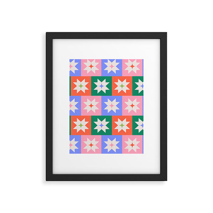 Cheerful Festive Stars Framed Art Print Gallery Image 1