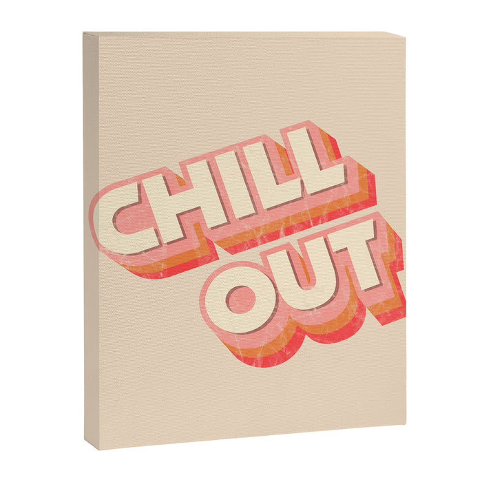CHILL OUT TYPOGRAPHY Canvas Print Gallery Image 1