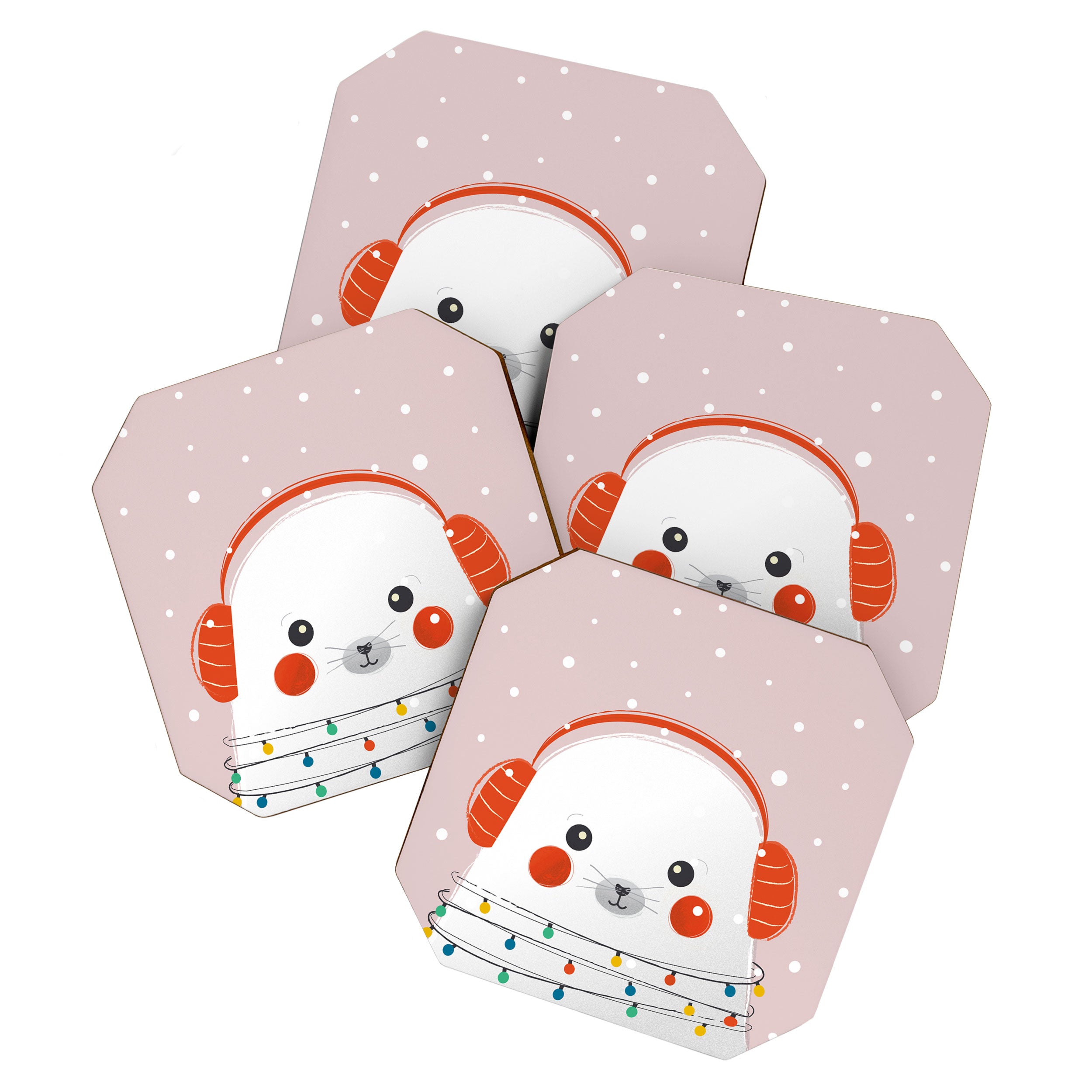 Christmas Animals - Cute Seal Coaster Gallery Image 1