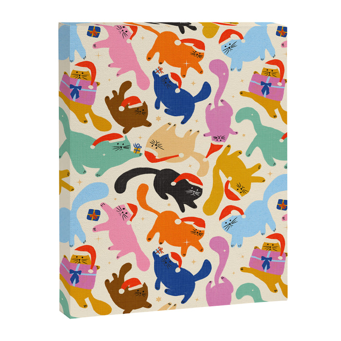 Christmas Cats in Santa Hats Canvas Print Gallery Image 1