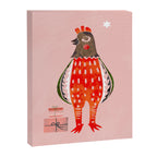 Christmas Chicken - illustration Canvas Print Gallery Image 8