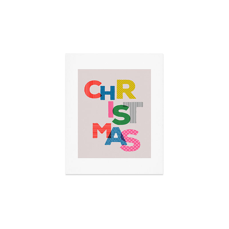 Christmas colorful typography Art Print Gallery Image 1