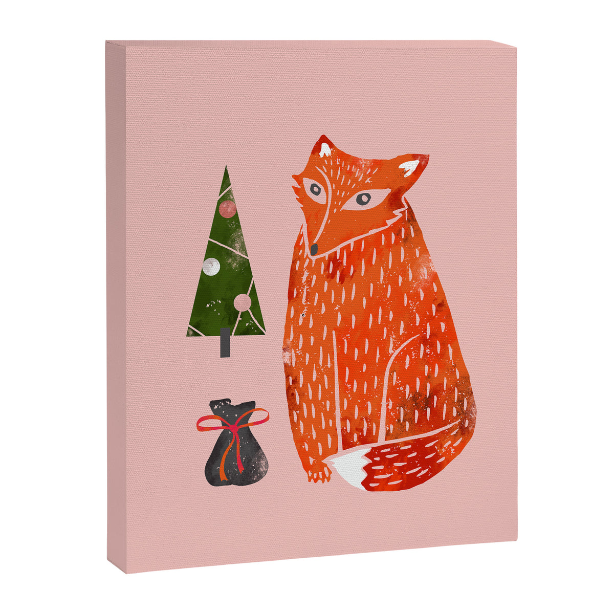 Christmas fox - illustration Canvas Print Gallery Image 8