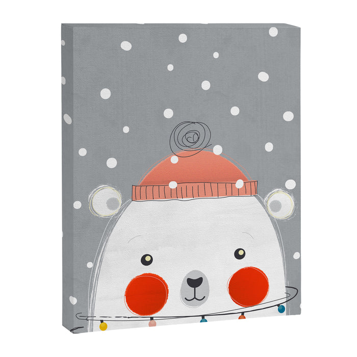 Christmas Polar Bear Canvas Print Gallery Image 1