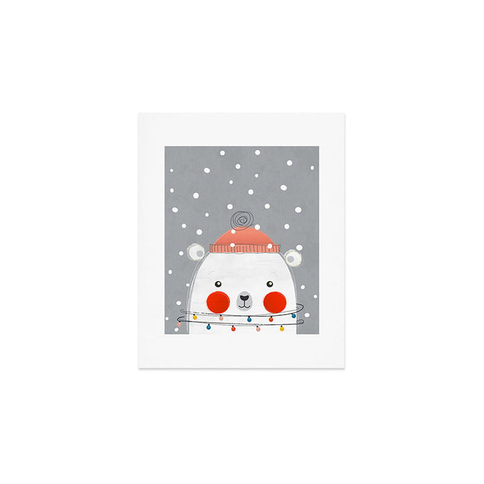 Christmas Polar Bear Art Print Gallery Image 1