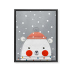 Christmas Polar Bear Framed Canvas Print Gallery Image 6