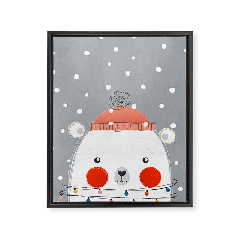 Christmas Polar Bear Framed Canvas Print Gallery Image 6
