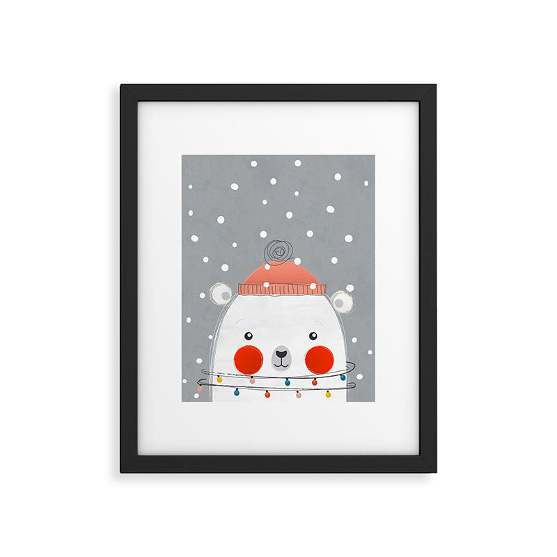 Christmas Polar Bear Framed Art Print Gallery Image 5