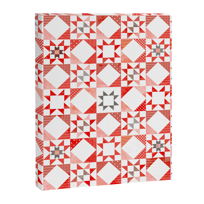 Christmas Quilt - pattern no1 Canvas Print Gallery Image 1