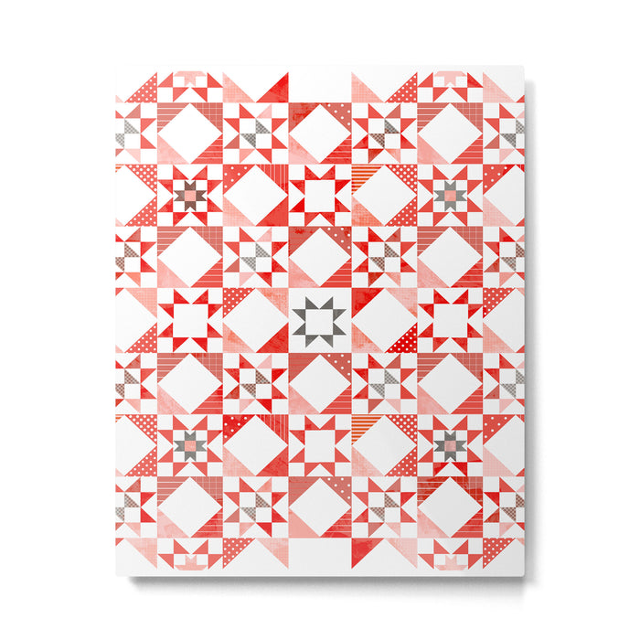 Christmas Quilt - pattern no1 Metal Print Gallery Image 1