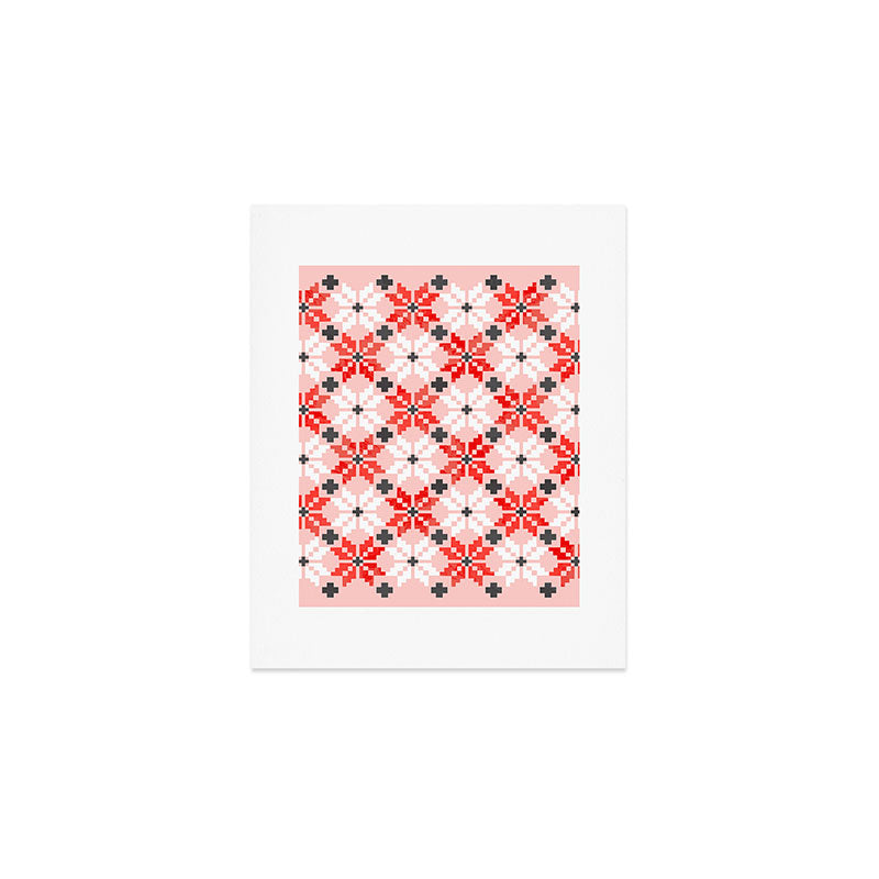 Christmas Quilt - pattern no2 Art Print Gallery Image 1