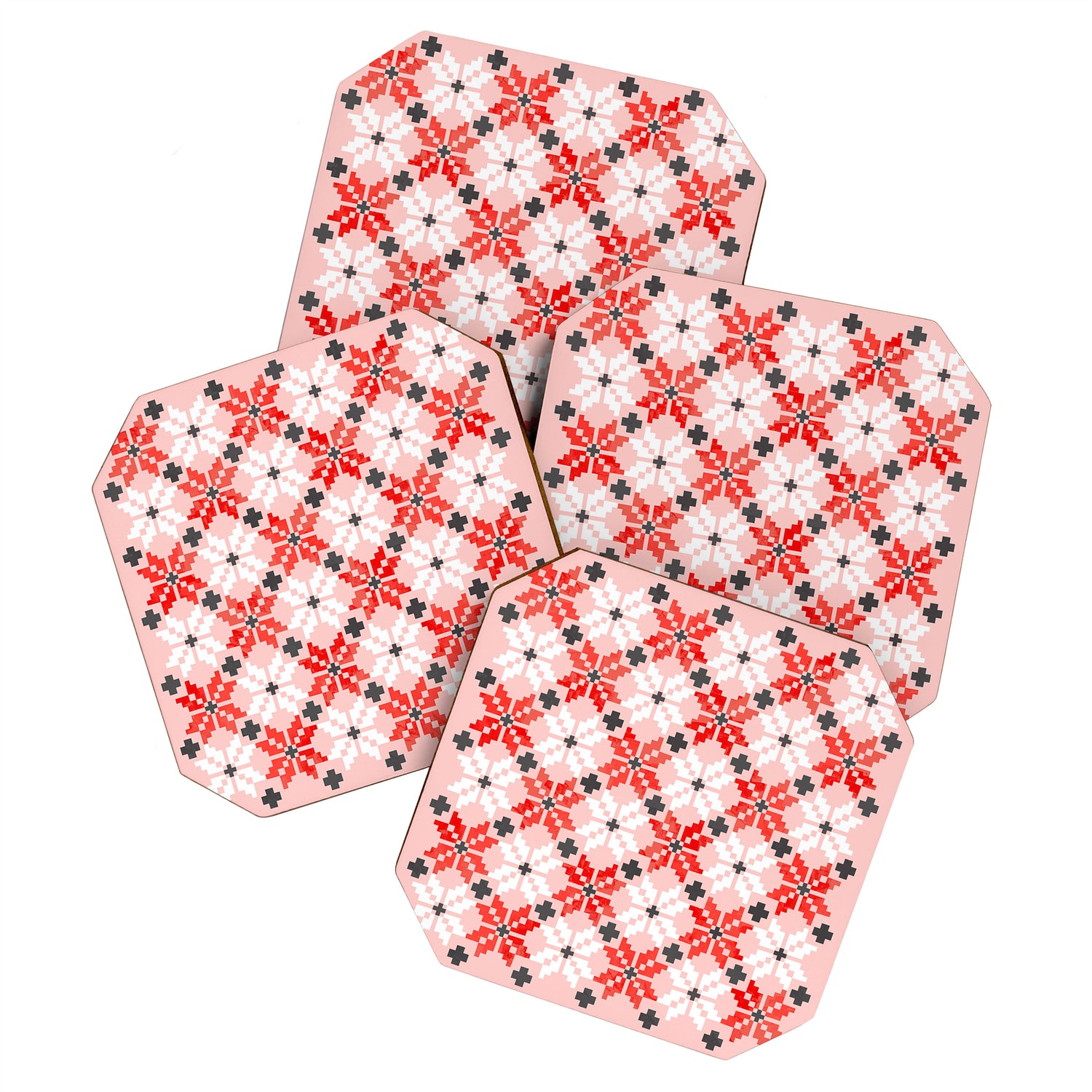 Christmas Quilt - pattern no2 Coaster Gallery Image 1