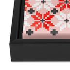 Christmas Quilt - pattern no2 Framed Canvas Print Gallery Image 3