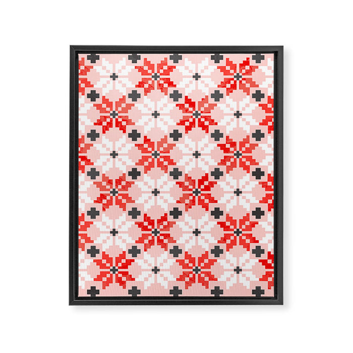 Christmas Quilt - pattern no2 Framed Canvas Print Gallery Image 1