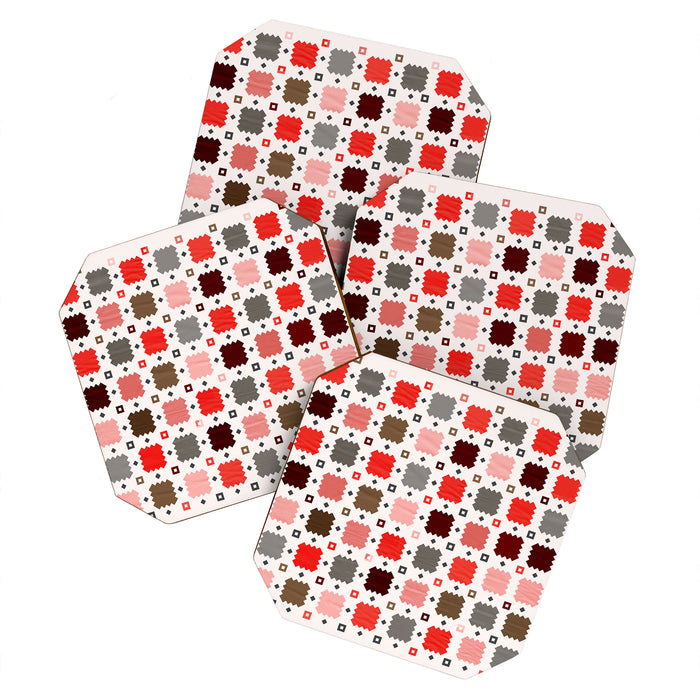 Christmas Quilt - pattern no3 Coaster Gallery Image 1