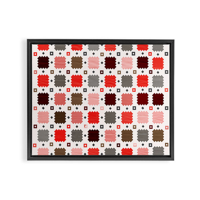 Christmas Quilt - pattern no3 Framed Canvas Print Gallery Image 1