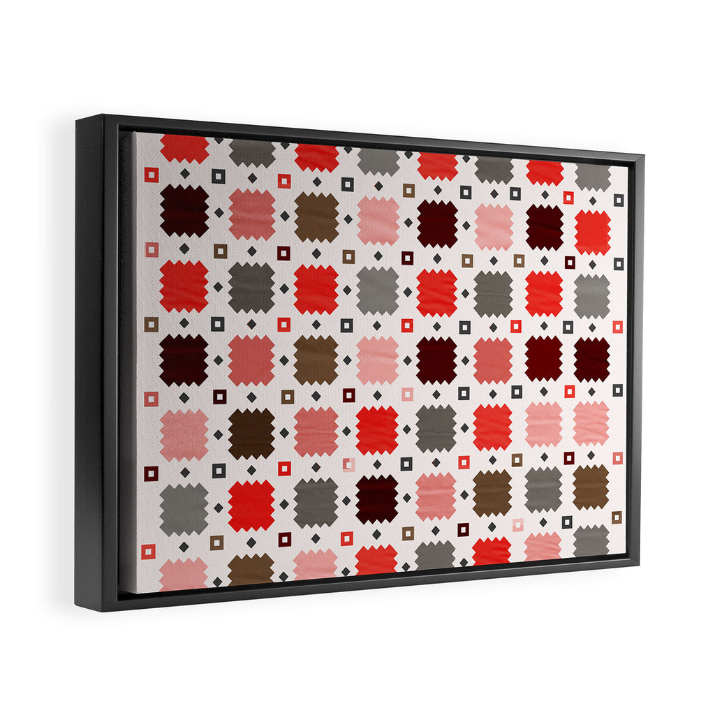 Christmas Quilt - pattern no3 Framed Canvas Print Gallery Image 2
