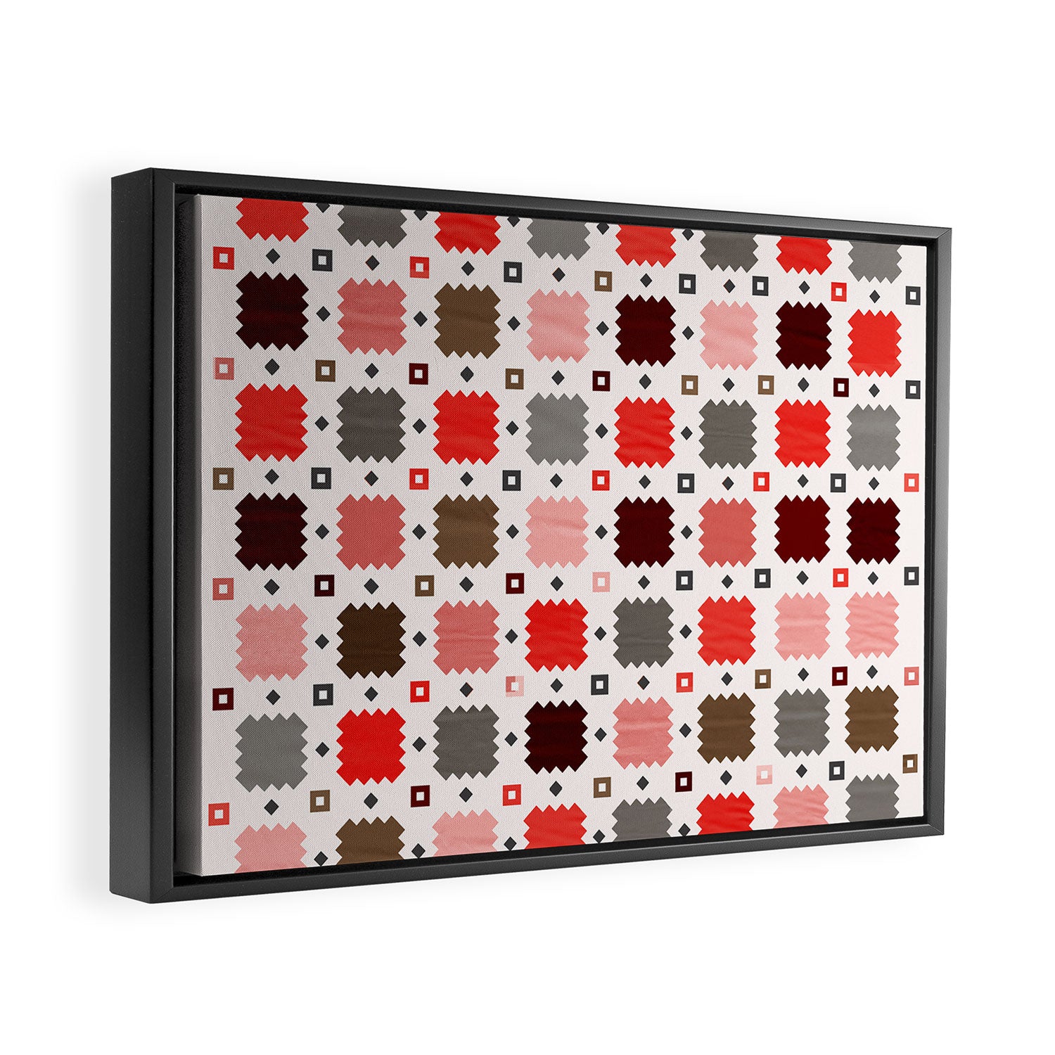 Christmas Quilt - pattern no3 Framed Canvas Print Gallery Image 2