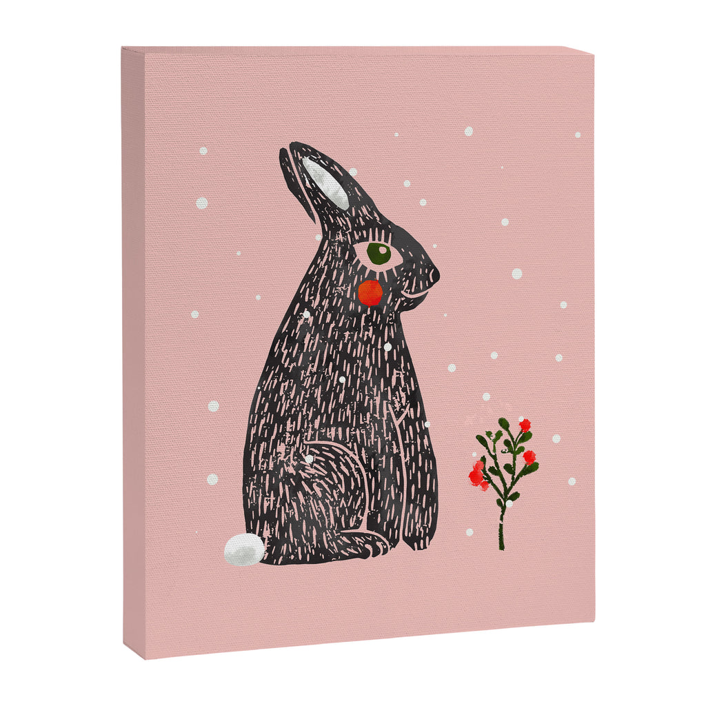 Christmas rabbit - illustration Canvas Print Gallery Image 8