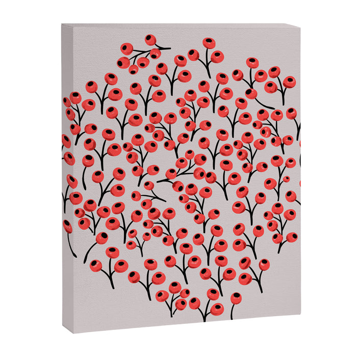 Christmas red fruit - pattern no 4 Canvas Print Gallery Image 1