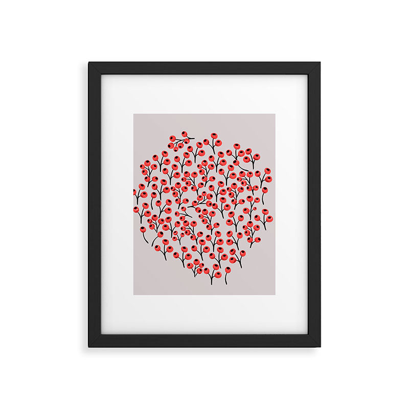 Christmas red fruit - pattern no 4 Framed Art Print Gallery Image 6
