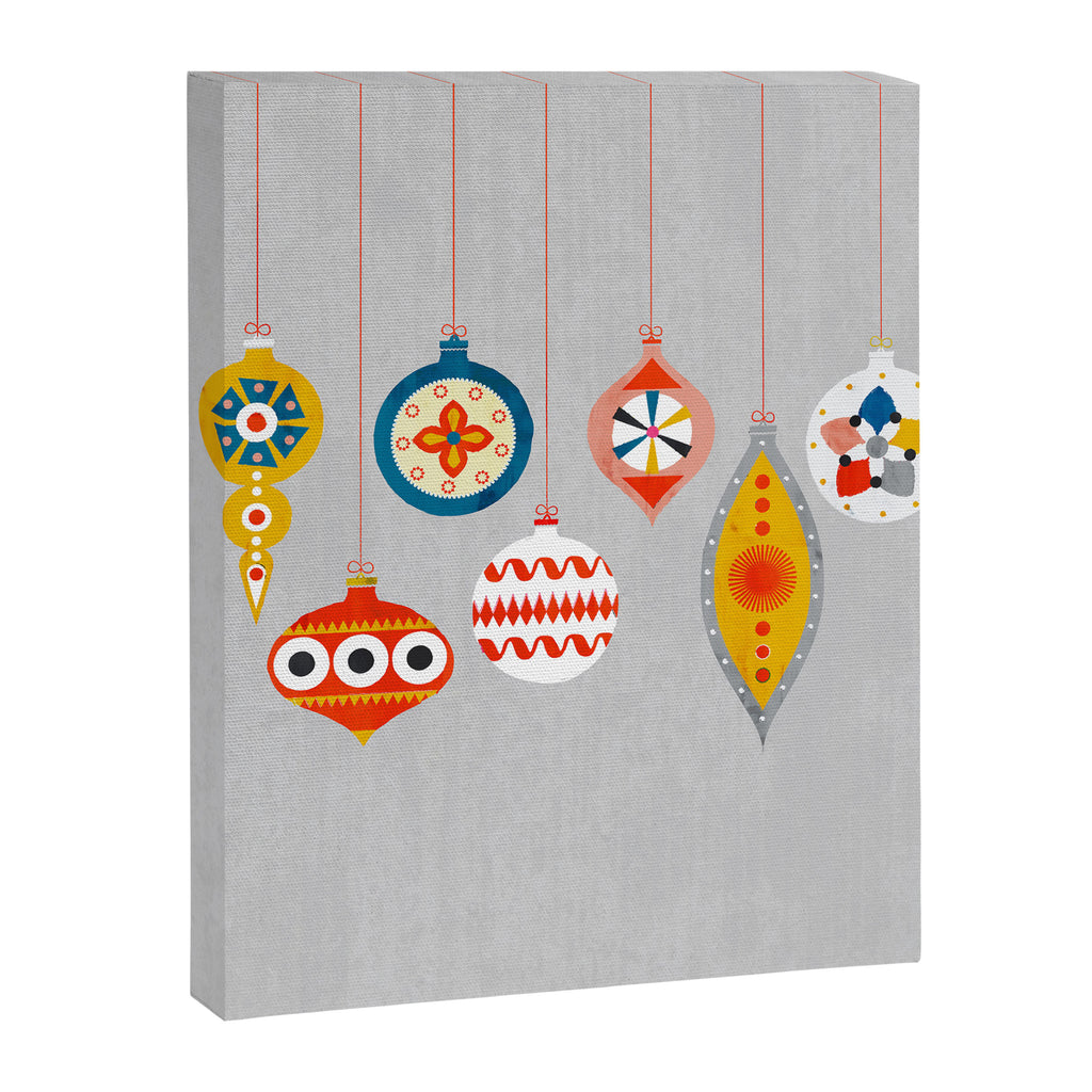 Christmas retro baubles no3 Canvas Print Gallery Image 6