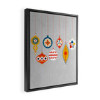 Christmas retro baubles no3 Framed Canvas Print Gallery Image 2
