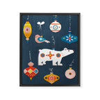 Christmas Retro decorations no2 Framed Canvas Print Gallery Image 8