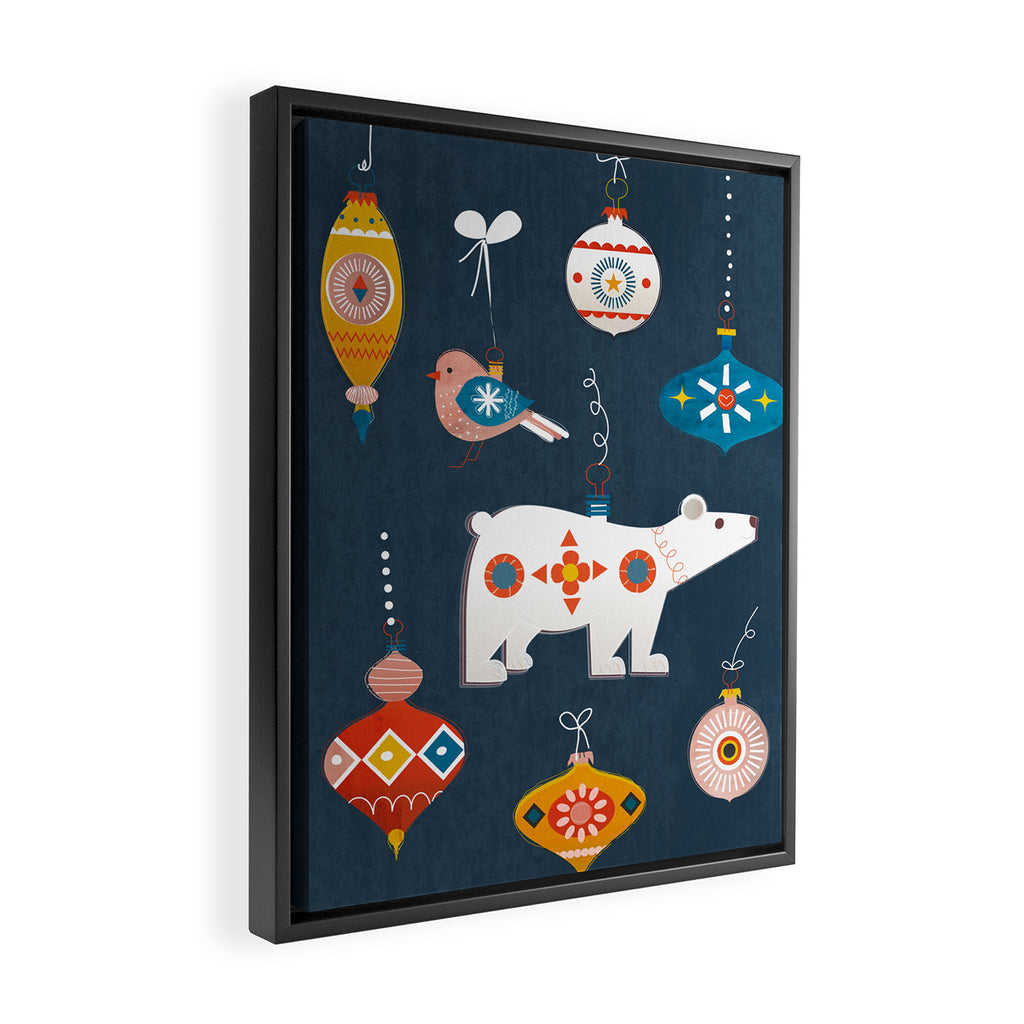 Christmas Retro decorations no2 Framed Canvas Print Gallery Image 2