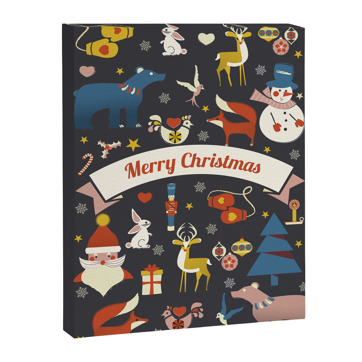 Christmas symbols pattern Canvas Print Gallery Image 8