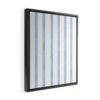 Classic Blue Watercolor Summer Stripes Framed Canvas Print Gallery Image 2