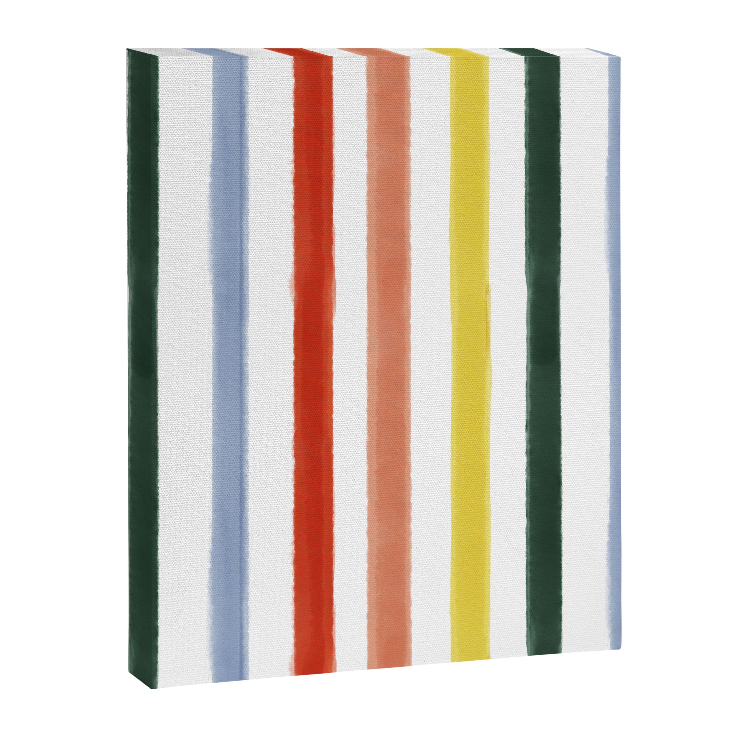 Classic Summer Watercolor Stripes Canvas Print Gallery Image 8