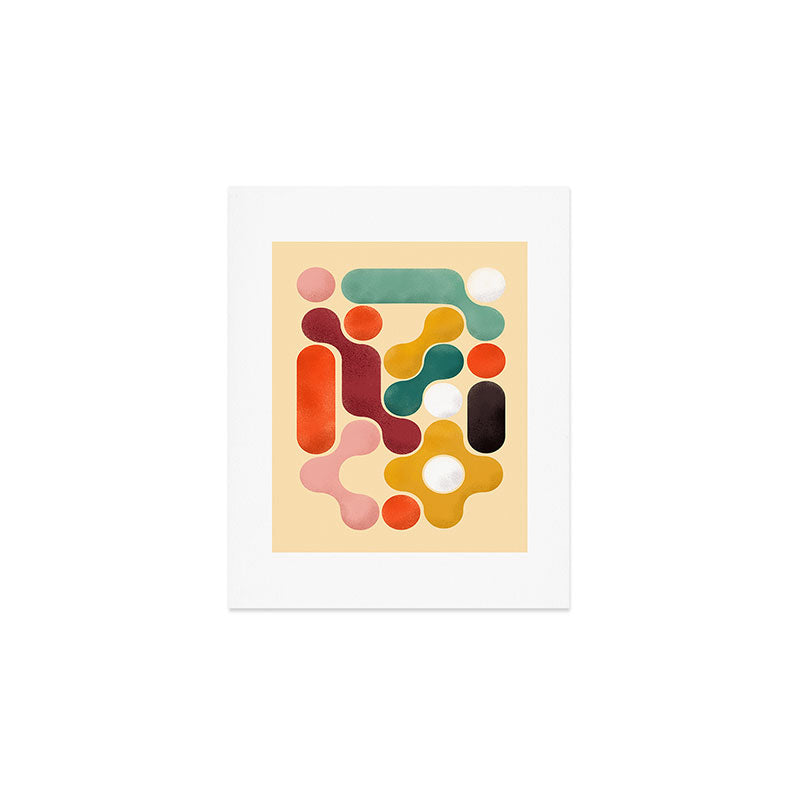 Color pops - mid century style  Art Print Gallery Image 1
