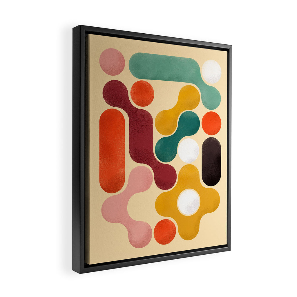 Color pops - mid century style  Framed Canvas Print Gallery Image 2