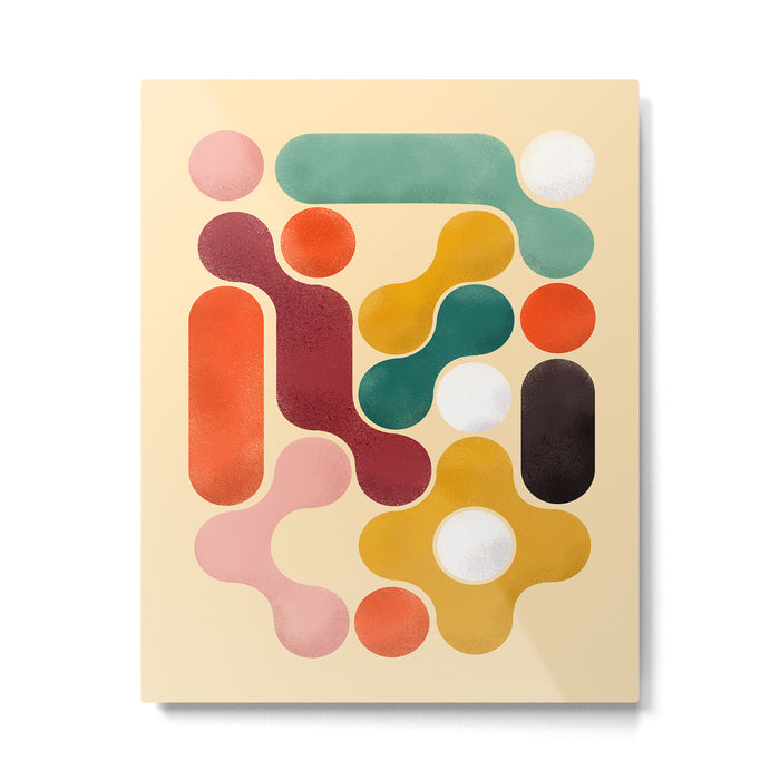 Color pops - mid century style  Metal Print Gallery Image 1