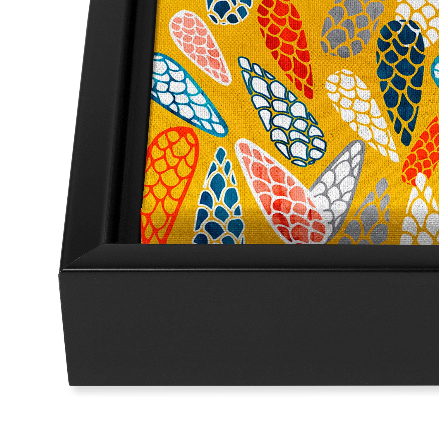 Colored Cone pattern Framed Canvas Print Gallery Image 3