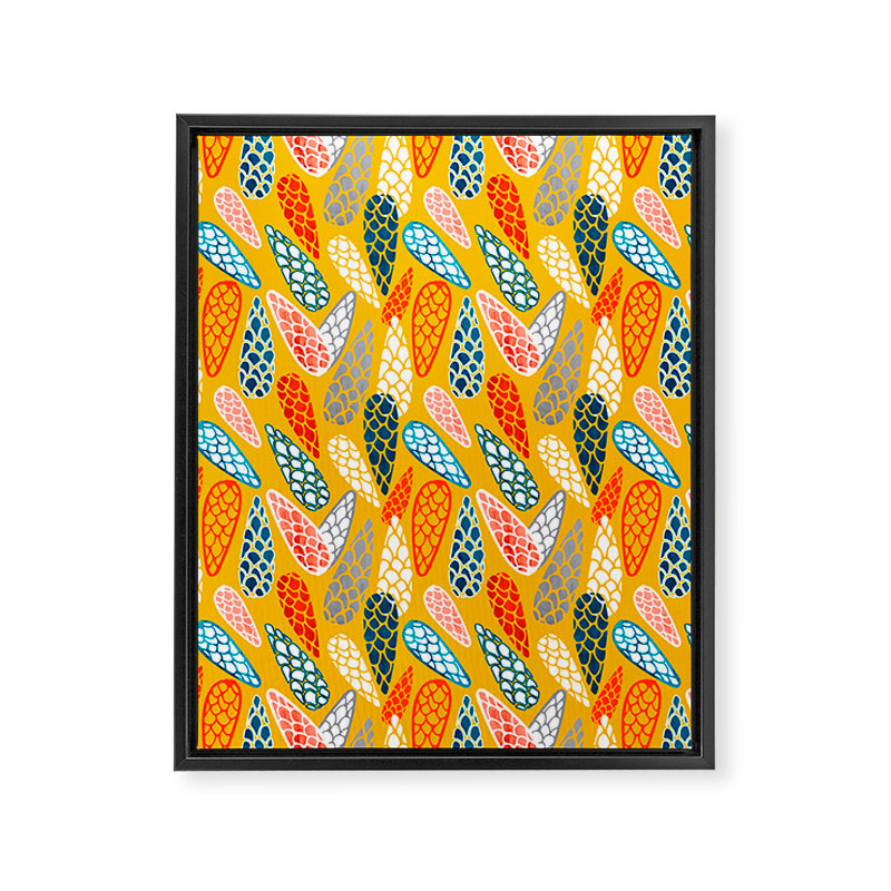 Colored Cone pattern Framed Canvas Print Gallery Image 8