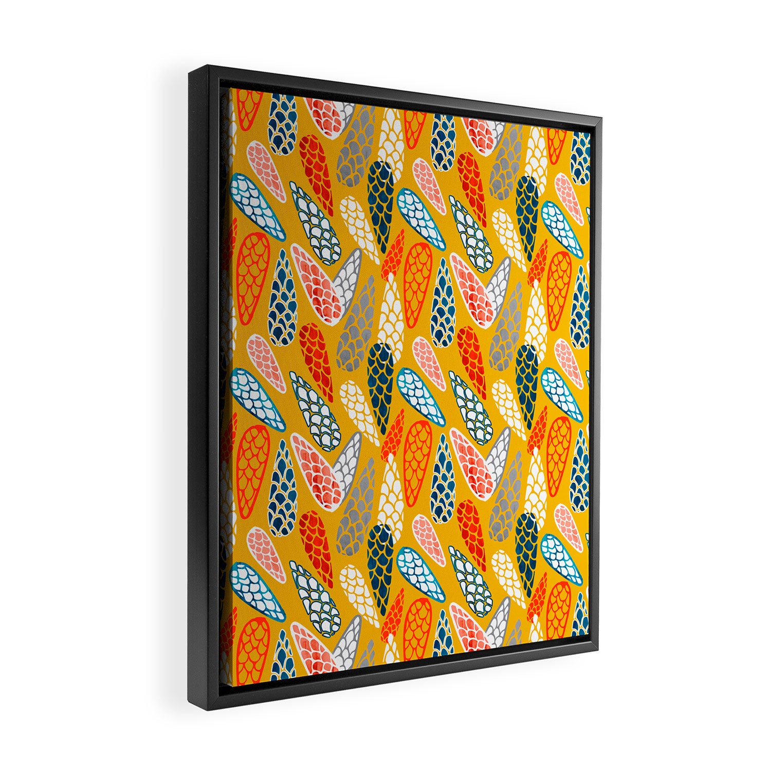 Colored Cone pattern Framed Canvas Print Gallery Image 2