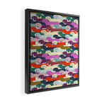 colored doggie pattern Framed Canvas Print Gallery Image 2