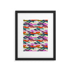 colored doggie pattern Framed Art Print Gallery Image 6
