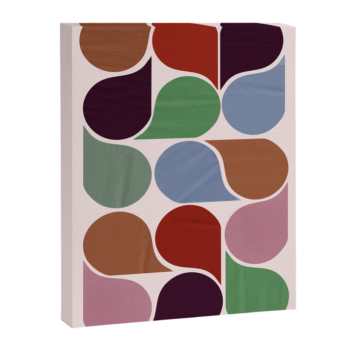 Colorful Geometric Raindrop Pattern Canvas Print Gallery Image 1