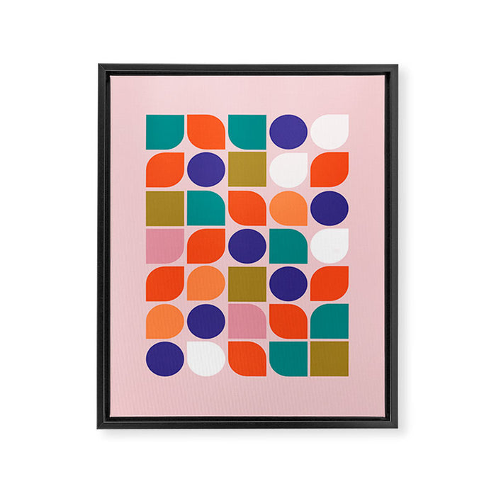 Colorful Geometry Framed Canvas Print Gallery Image 1