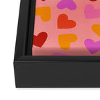 Colorful Heart Pattern for Valentine's Day Framed Canvas Print Gallery Image 3