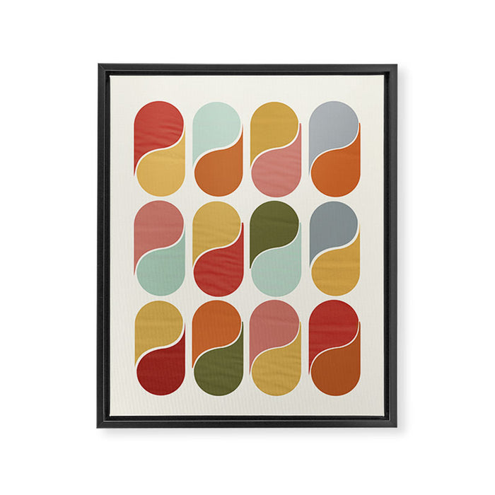 Colorful modern abstract Framed Canvas Print Gallery Image 1