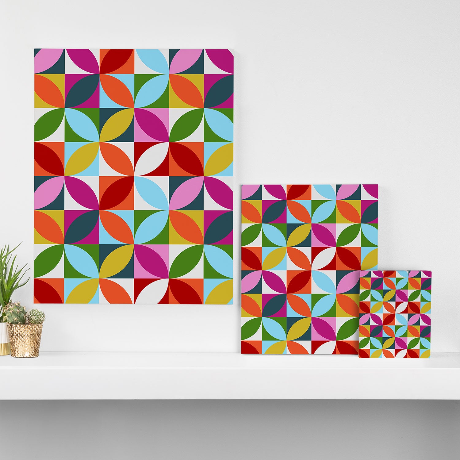 Colorful Retro Pattern Canvas Print Gallery Image 3